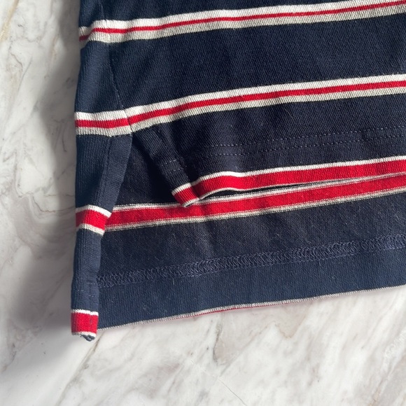 Balenciaga striped long sleeve polo shirt in navy, red, black and tan - small - Picture 6 of 12